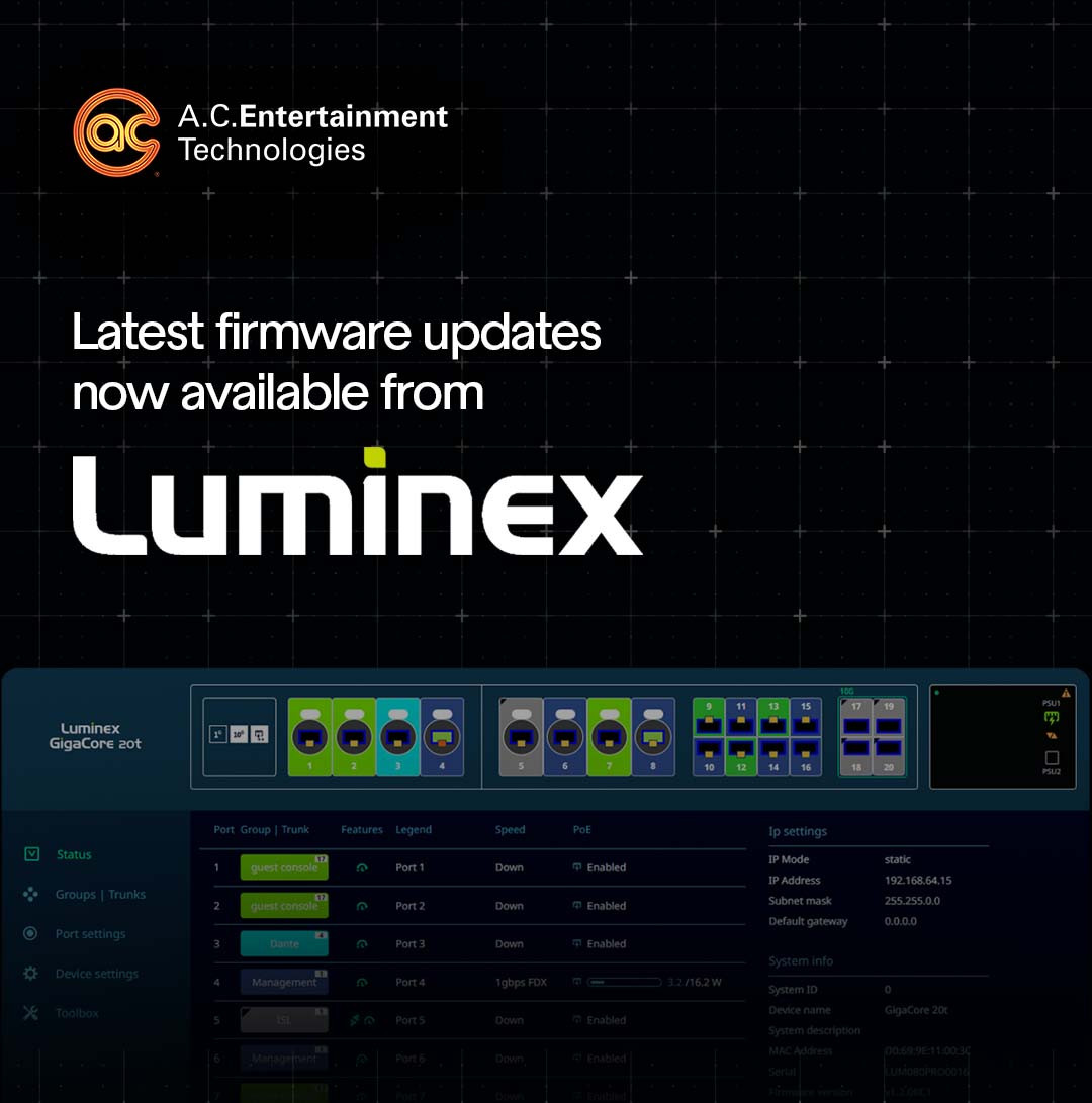 New LumiNode / LumiCore and GigaCore firmware updates from Luminex