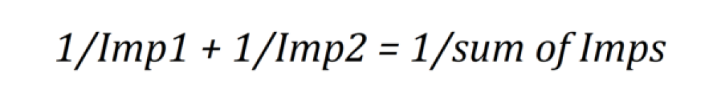 imp = speaker impedance formula.